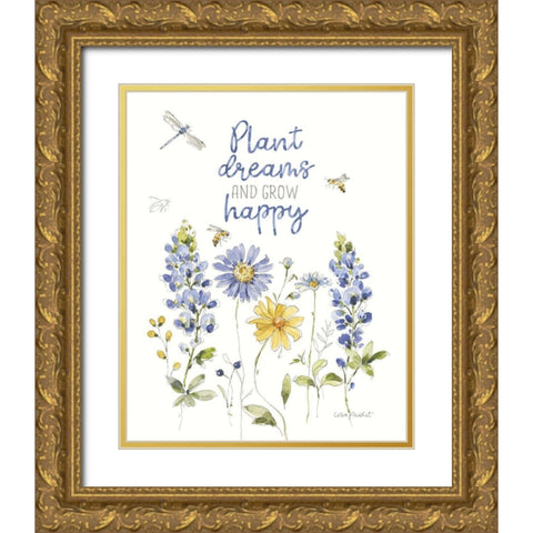 Lovely Blues VIII Gold Ornate Wood Framed Art Print with Double Matting by Audit, Lisa