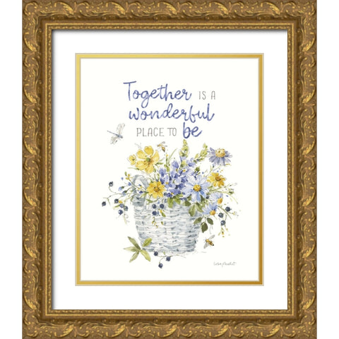 Lovely Blues XVIX Gold Ornate Wood Framed Art Print with Double Matting by Audit, Lisa