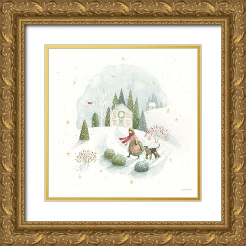Magical Winterland II Gold Ornate Wood Framed Art Print with Double Matting by Audit, Lisa