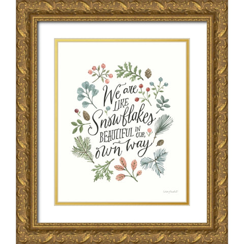 Magical Winterland VI Gold Ornate Wood Framed Art Print with Double Matting by Audit, Lisa