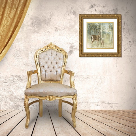 Natures Call II neutral Gold Ornate Wood Framed Art Print with Double Matting by Audit, Lisa