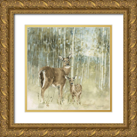 Natures Call II neutral Gold Ornate Wood Framed Art Print with Double Matting by Audit, Lisa