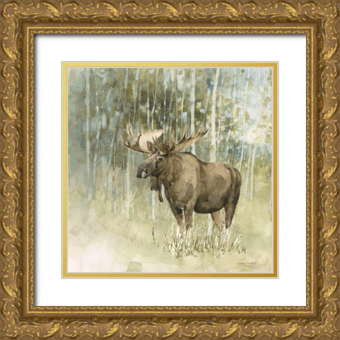 Natures Call V neutral Gold Ornate Wood Framed Art Print with Double Matting by Audit, Lisa
