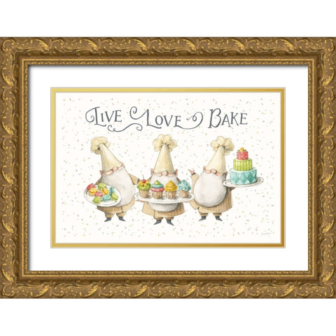 Sweet Little Pleasures II Gold Ornate Wood Framed Art Print with Double Matting by Audit, Lisa