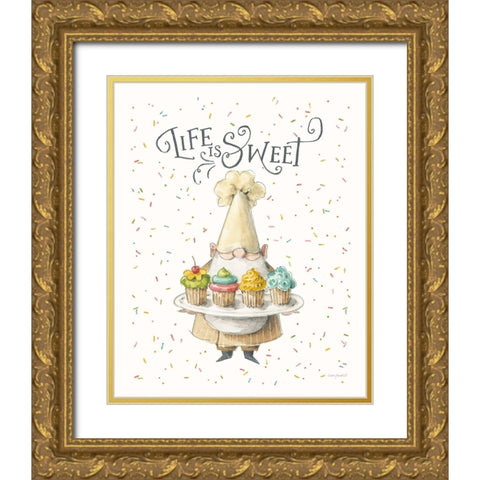 Sweet Little Pleasures III Gold Ornate Wood Framed Art Print with Double Matting by Audit, Lisa