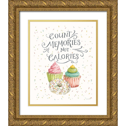 Sweet Little Pleasures V Gold Ornate Wood Framed Art Print with Double Matting by Audit, Lisa