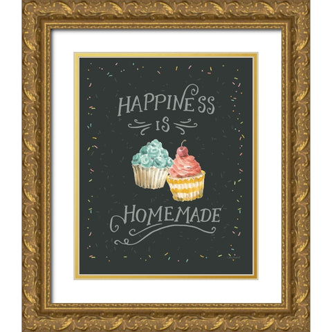 Sweet Little Pleasures VI on Black Gold Ornate Wood Framed Art Print with Double Matting by Audit, Lisa