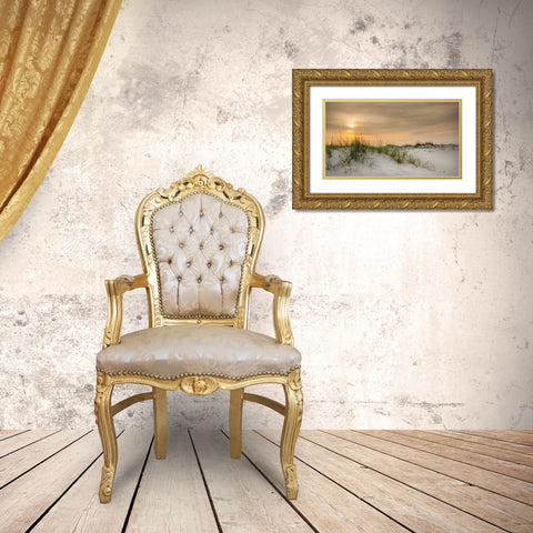 Gulf Sunrise Gold Ornate Wood Framed Art Print with Double Matting by Head, Danny