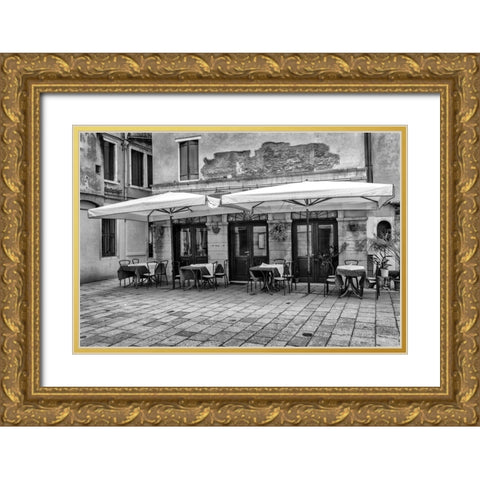 Open at Seven BW Gold Ornate Wood Framed Art Print with Double Matting by Head, Danny