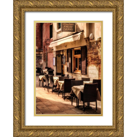 Coffee Time Gold Ornate Wood Framed Art Print with Double Matting by Head, Danny