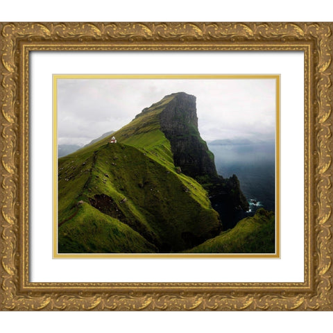 North Atlantic Icon Gold Ornate Wood Framed Art Print with Double Matting by Head, Danny