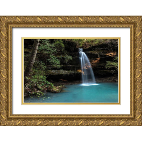 Shangri La Gold Ornate Wood Framed Art Print with Double Matting by Head, Danny
