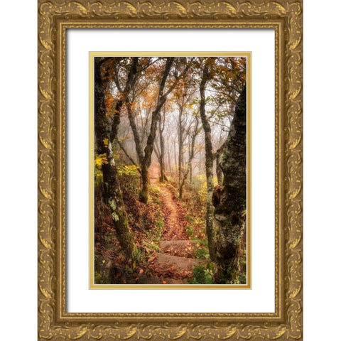 Welcoming Light Gold Ornate Wood Framed Art Print with Double Matting by Head, Danny