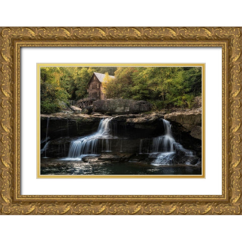 The Mill Gold Ornate Wood Framed Art Print with Double Matting by Head, Danny