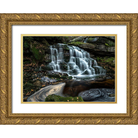 Shays Run II Gold Ornate Wood Framed Art Print with Double Matting by Head, Danny