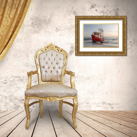 Run Aground I Gold Ornate Wood Framed Art Print with Double Matting by Head, Danny