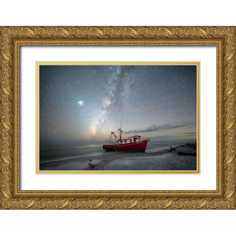 Nautical Sky I Gold Ornate Wood Framed Art Print with Double Matting by Head, Danny