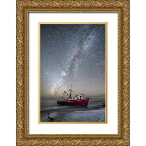 At Rest Gold Ornate Wood Framed Art Print with Double Matting by Head, Danny
