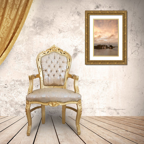 Harbor Sky Gold Ornate Wood Framed Art Print with Double Matting by Head, Danny
