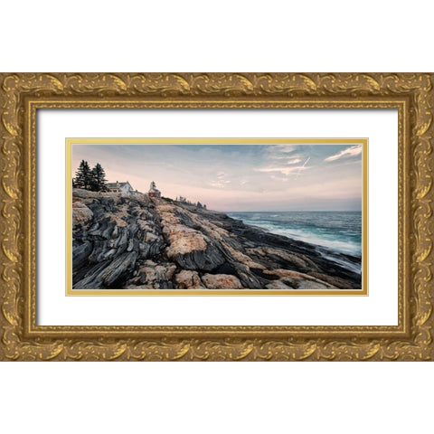 Permiquid Panorama Gold Ornate Wood Framed Art Print with Double Matting by Head, Danny