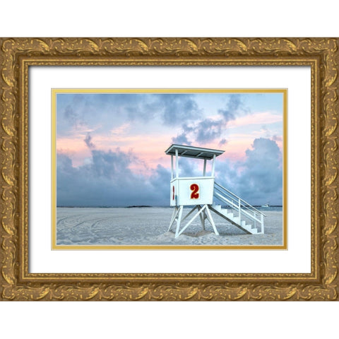 Standing Guard II Gold Ornate Wood Framed Art Print with Double Matting by Head, Danny