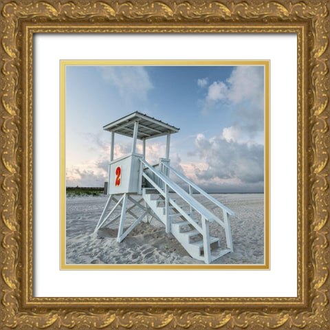 Standing Guard IV Gold Ornate Wood Framed Art Print with Double Matting by Head, Danny