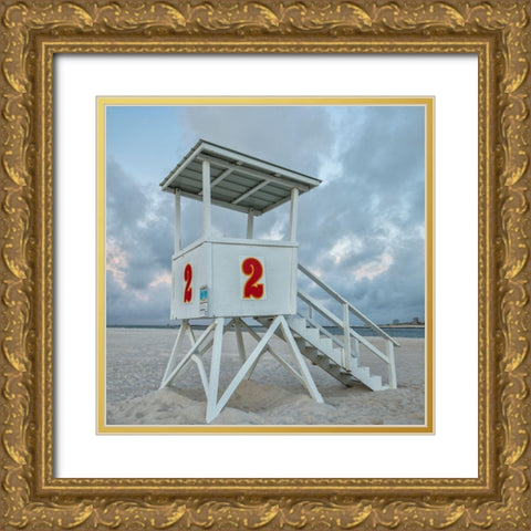 Standing Guard V Gold Ornate Wood Framed Art Print with Double Matting by Head, Danny