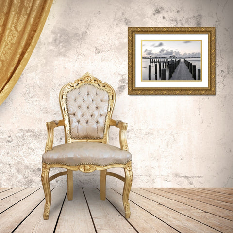 The Pass Gold Ornate Wood Framed Art Print with Double Matting by Head, Danny