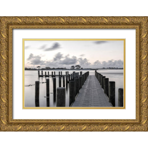 The Pass Gold Ornate Wood Framed Art Print with Double Matting by Head, Danny