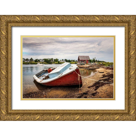 Out of Service IV Gold Ornate Wood Framed Art Print with Double Matting by Head, Danny
