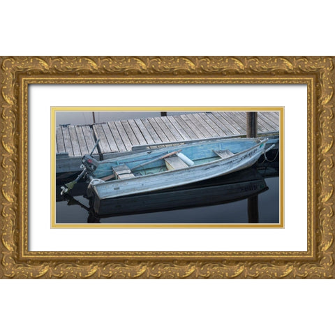 Old Blue Gold Ornate Wood Framed Art Print with Double Matting by Head, Danny