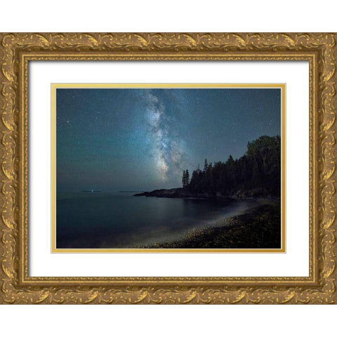 Acadia Sky II Gold Ornate Wood Framed Art Print with Double Matting by Head, Danny