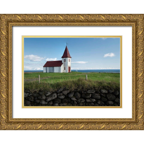 Church by the Sea I Gold Ornate Wood Framed Art Print with Double Matting by Head, Danny