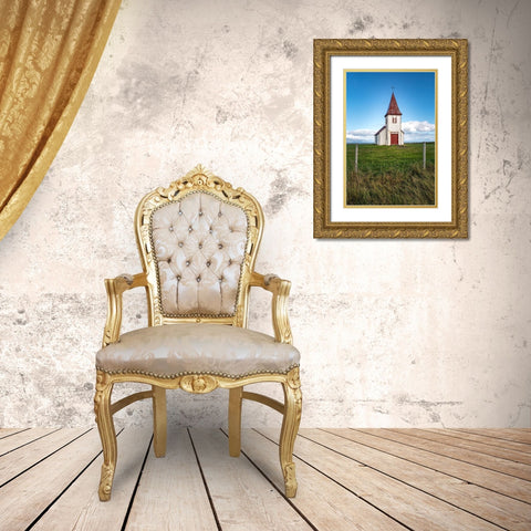 Church by the Sea II Gold Ornate Wood Framed Art Print with Double Matting by Head, Danny