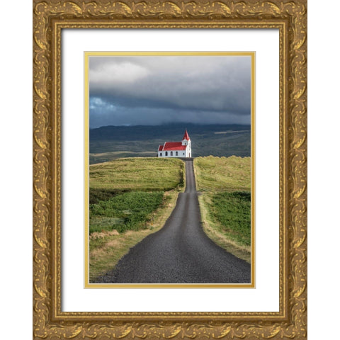 On the Hill I Gold Ornate Wood Framed Art Print with Double Matting by Head, Danny