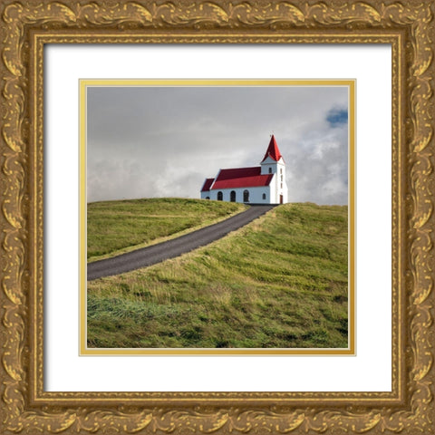 On the Hill II Gold Ornate Wood Framed Art Print with Double Matting by Head, Danny