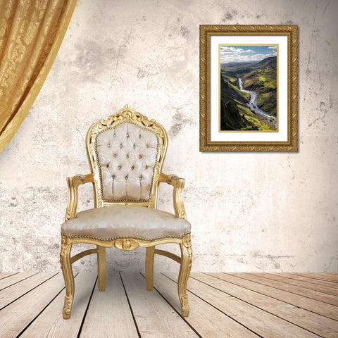 Beyond the Falls Gold Ornate Wood Framed Art Print with Double Matting by Head, Danny