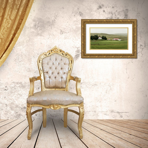 Highland Farm Gold Ornate Wood Framed Art Print with Double Matting by Head, Danny