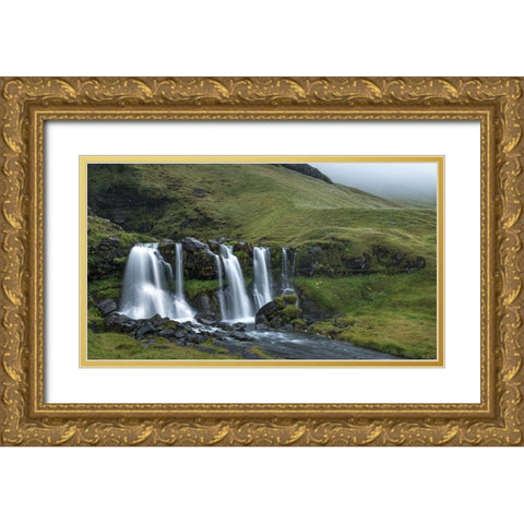 Final Drop Gold Ornate Wood Framed Art Print with Double Matting by Head, Danny