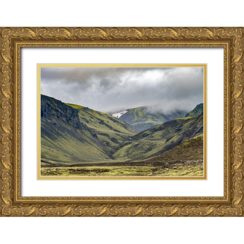 Highland View I Gold Ornate Wood Framed Art Print with Double Matting by Head, Danny