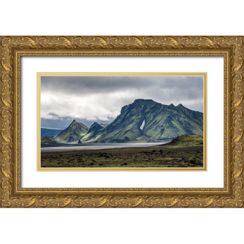Highland View II Gold Ornate Wood Framed Art Print with Double Matting by Head, Danny