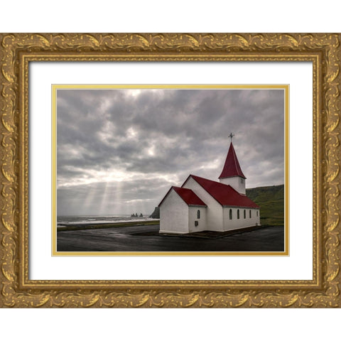 God Rays Gold Ornate Wood Framed Art Print with Double Matting by Head, Danny