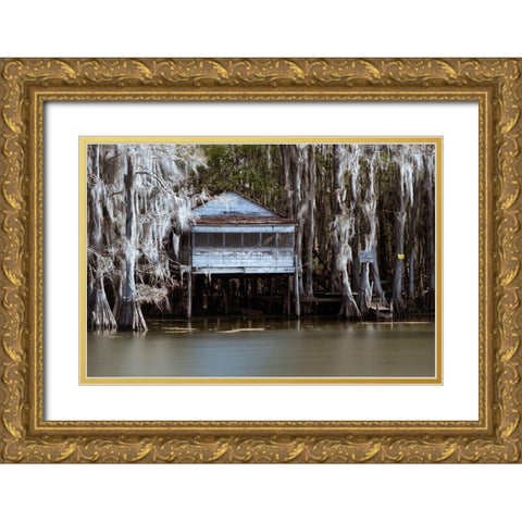 The Tea House Gold Ornate Wood Framed Art Print with Double Matting by Head, Danny