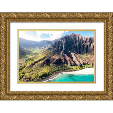 Northshore I Gold Ornate Wood Framed Art Print with Double Matting by Head, Danny