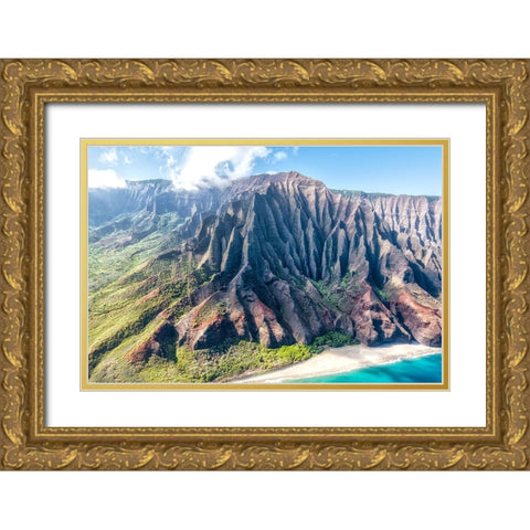 Northshore II Gold Ornate Wood Framed Art Print with Double Matting by Head, Danny