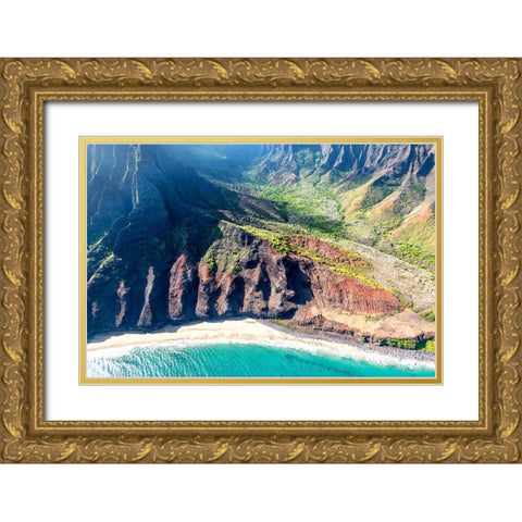 Northshore IV Gold Ornate Wood Framed Art Print with Double Matting by Head, Danny