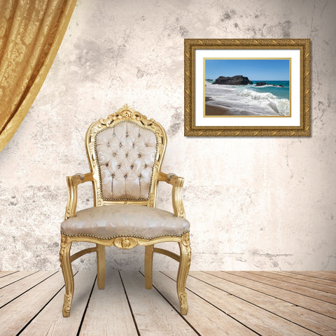 Beaking Surf I Gold Ornate Wood Framed Art Print with Double Matting by Head, Danny