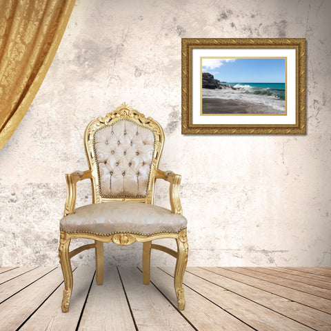 Breaking Surf VI Gold Ornate Wood Framed Art Print with Double Matting by Head, Danny