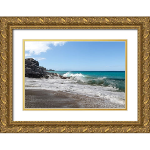Breaking Surf VI Gold Ornate Wood Framed Art Print with Double Matting by Head, Danny