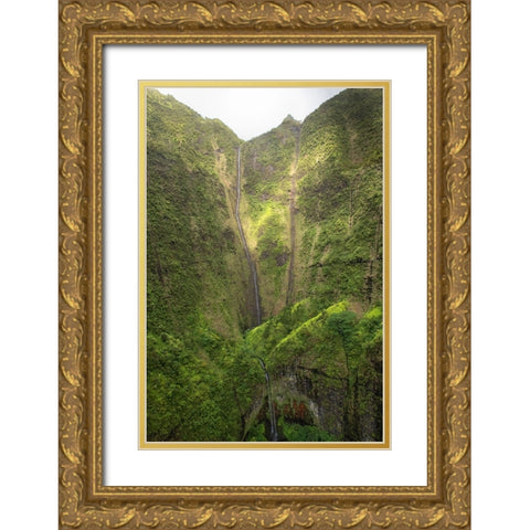 Crater Wall I Gold Ornate Wood Framed Art Print with Double Matting by Head, Danny